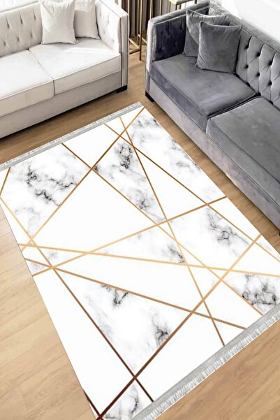 Motto Rug Store Eko Dijital Baskı Yıkanabilir Kaymaz Taban Dekoratif Salon Ha...