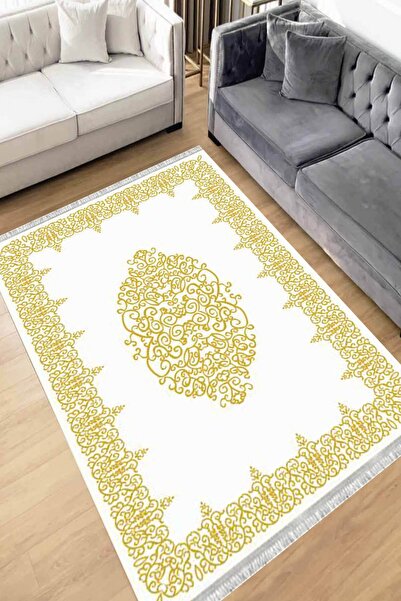 Motto Rug Store Eko Dijital Baskı Yıkanabilir Kaymaz Taban Dekoratif Salon Ha...