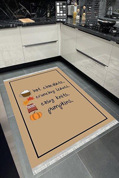 Motto Rug Store Eko Dijital Baskı Kaymaz Tabanlı Leke Tutmaz Makinede Yıkanab...