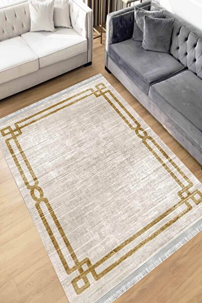 Motto Rug Store Eko Dijital Baskı Yıkanabilir Kaymaz Taban Dekoratif Salon Ha...