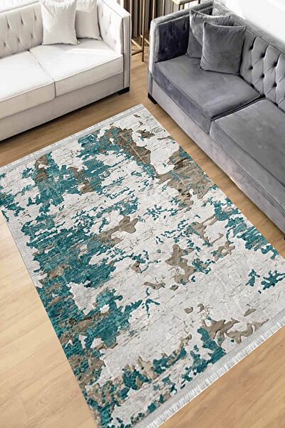 Motto Rug Store Eko Dijital Baskı Yıkanabilir Kaymaz Taban Dekoratif Salon Ha...
