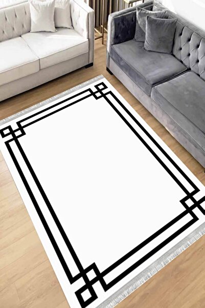 Motto Rug Store Eko Dijital Baskı Yıkanabilir Kaymaz Taban Dekoratif Salon Ha...