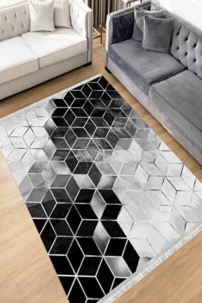 Motto Rug Store Eko Dijital Baskı Yıkanabilir Kaymaz Taban Dekoratif Salon Ha...