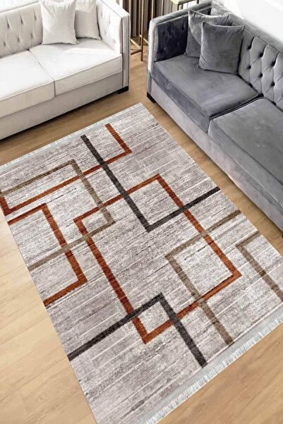 Motto Rug Store Eko Dijital Baskı Yıkanabilir Kaymaz Taban Dekoratif Salon Ha...
