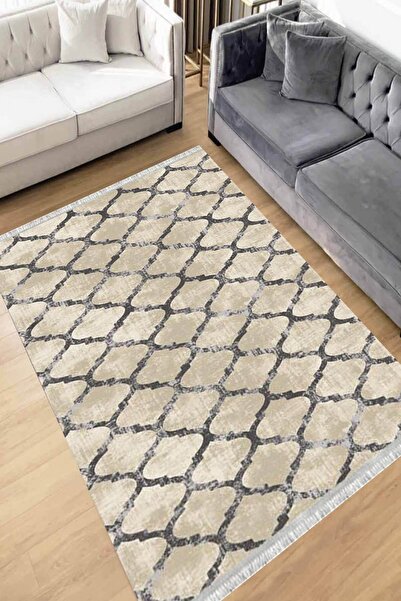 Motto Rug Store Eko Dijital Baskı Yıkanabilir Kaymaz Taban Dekoratif Salon Ha...
