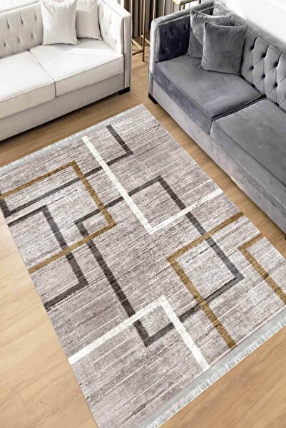 Motto Rug Store Eko Dijital Baskı Yıkanabilir Kaymaz Taban Dekoratif Salon Ha...