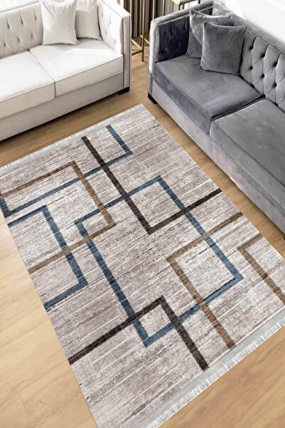 Motto Rug Store Eko Dijital Baskı Yıkanabilir Kaymaz Taban Dekoratif Salon Ha...