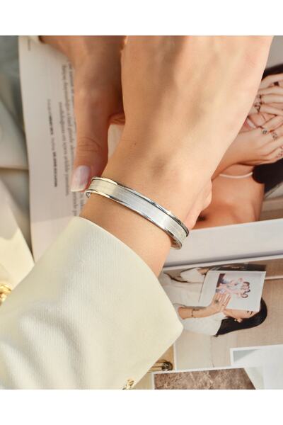 Karadeniz Kuyumculuk Trabzon Hasırı Beyaz Altın Bilezik 15 gr 10 Mm (22 AYAR)