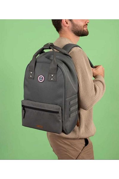 Cabaia Σακίδιο πλάτης Old School Medium Pocket Vancouver Grey