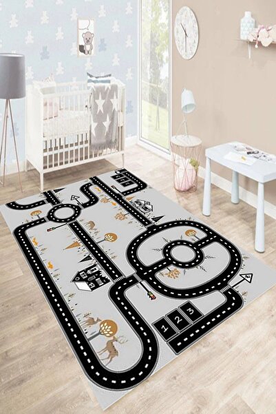 Motto Rug Store Eko Dijital Baskı Kaymaz Taban Dekoratif Makinede Yıkanabilir...