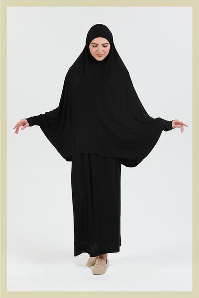 Armanım Two Pieces Cotton Sleeves Prayer and Umrah Dress