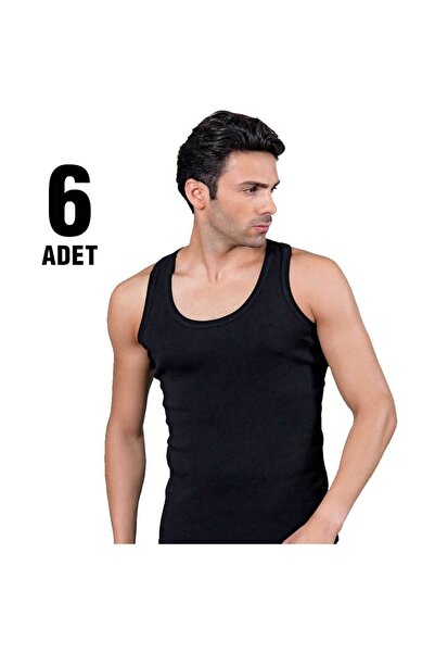 Tutku Men's Ribbed Tank Top 6 Pieces