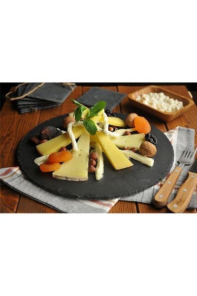 Bambum Black Taşev Galeras Round Presentation Plate T1609