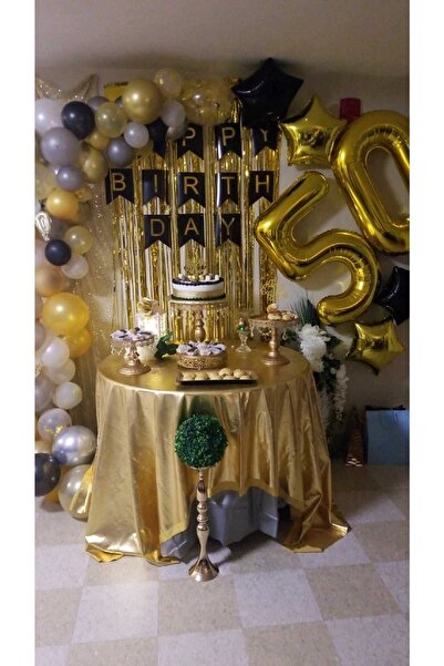 MFM Set de baloane din folie de aur pentru petrecere de 50 de ani