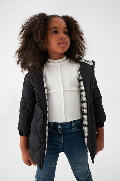 Tyess Schwarzer Mädchenmantel 22fw0tj4709