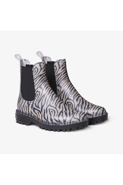Toni Pons Γυναικείες μπότες βροχής Calvi Ankle Boot Water Zebra