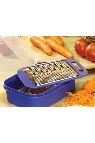 İndiriminVar Vegetable and Kitchen Grater with 2 Strainers - with Storage Container
