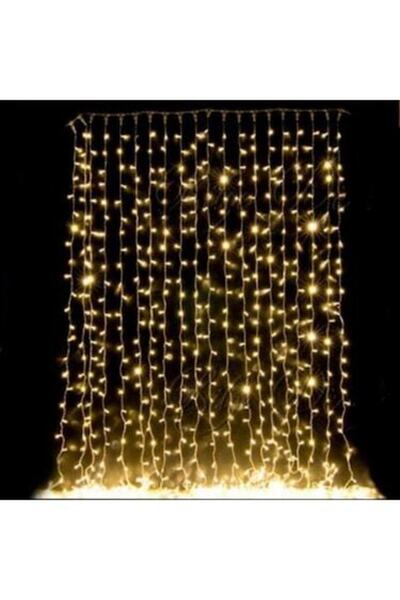 Zuzushopping 2*2 Perde Led Sarı Işık Dekoratif Led Aydınlatma