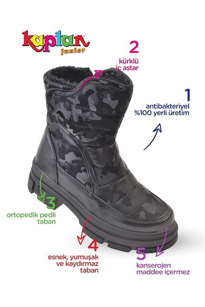 KAPTAN JUNIOR Γούνινες κοριτσίστικες μπότες Fgmk 4820