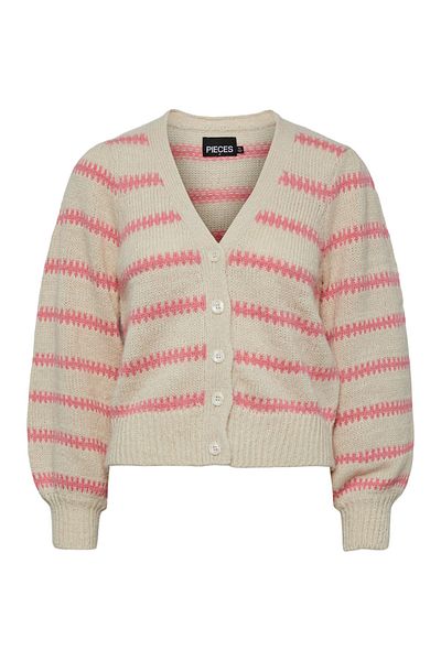 PIECES Strickjacke - Beige - Regular Fit