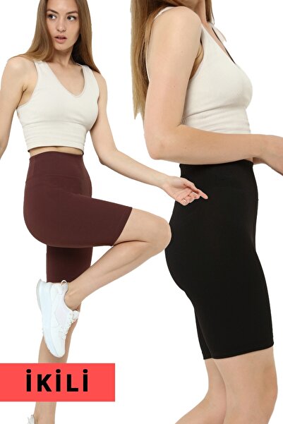 VOSSAX Double Ribbed High Waist Recovery Short Leggings