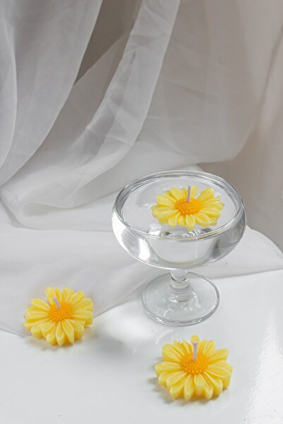 Decorative Gift Daisy Floating 3-Piece Set Candle Promise, Engagement, Wedding, Gift - Tealight Candle