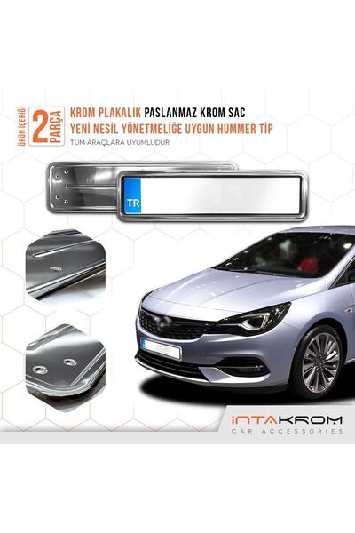 İntachrom Opel Astra K Krom Plakalık - Hummer Tip 2 Adet