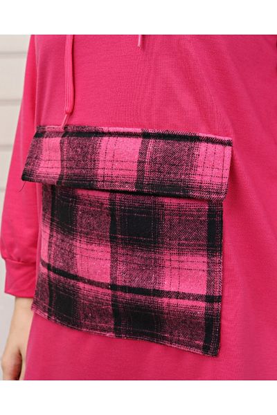 CNG MODA Women's Plaid Hooded Tracksuit Set
