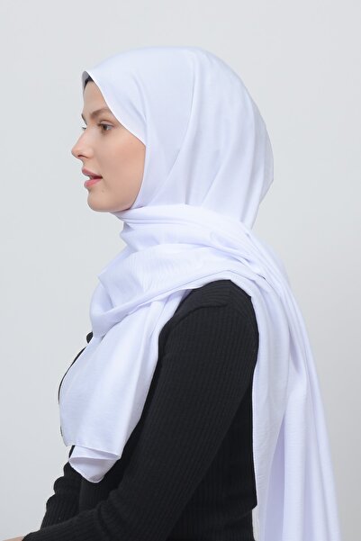 Altobeh Jazz Cotton Hijab Shawl-λευκό