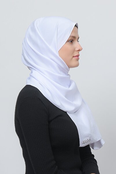 Altobeh Jazz Cotton Hijab Shawl-λευκό