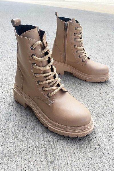 Aleza Shoes Γυναικείες μπότες Fera με χοντρό τακούνι με φερμουάρ