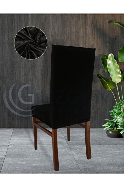 GUZGUN Kaliteli Kadife Sandalye Kılıfı Sandalye Örtüsü Likralı Esnek Lastikli Yıkanabilir