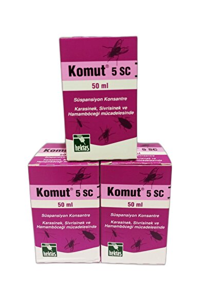 HEKTAŞ 3 Adet Komut 5 Sc Karasinek Sivrisinek Hamamböceği Haşere Ilacı 50 Ml