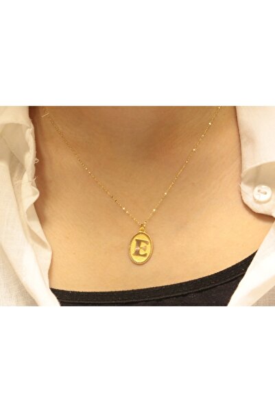 Hakan Güler Kuyumculuk 14 Ayar Altın Aynalı Zincirli E Harfi