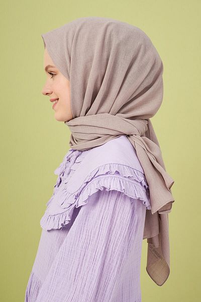 Madame Polo Βαμβακερό σάλι Stonewashed - Mink