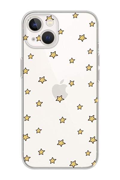 shoptocase Iphone 14 Uyumlu Yıldızlar Tasarımlı Premium Şeffaf Telefon Kılıfı