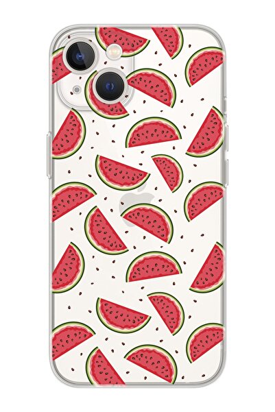 shoptocase Iphone 14 Uyumlu Karpuzlar Tasarımlı Premium Şeffaf Telefon Kılıfı