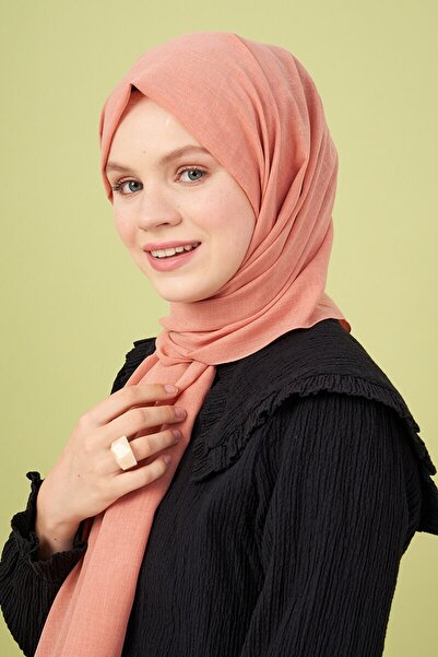 Madame Polo Sümeyye Tural Stonewashed Cotton Shawl - Yavruağzı