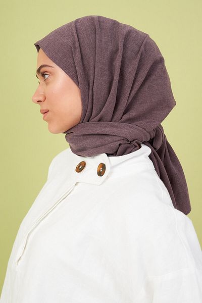 Madame Polo Βαμβακερό σάλι Stonewashed - Μωβ