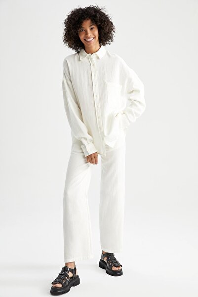 DeFacto Παντελόνι Regular Fit Basic Woven 100% βαμβάκι