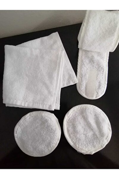MEŞELİ TEKSTİL Σετ περιποίησης προσώπου και μακιγιάζ με πετσέτα 4 τεμαχίων