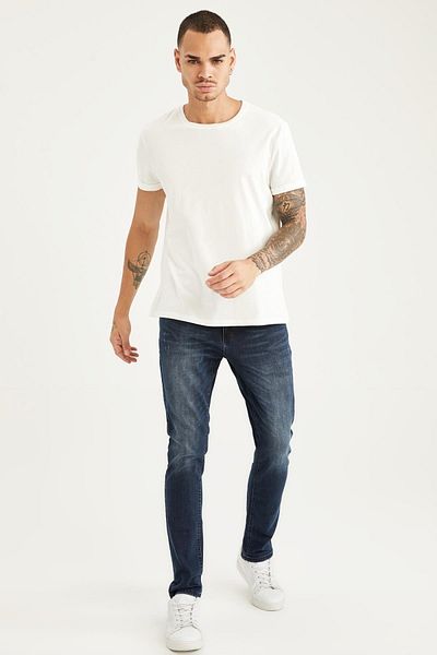 DeFacto Τζιν παντελόνι Carlo Skinny Fit Normal Waist Slim Leg