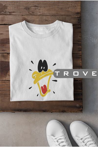 TROVE Unisex Γυναικείες Ανδρικές μπλούζες Daffy Duck Look Ασπρόμαυρο σχέδιο μ...