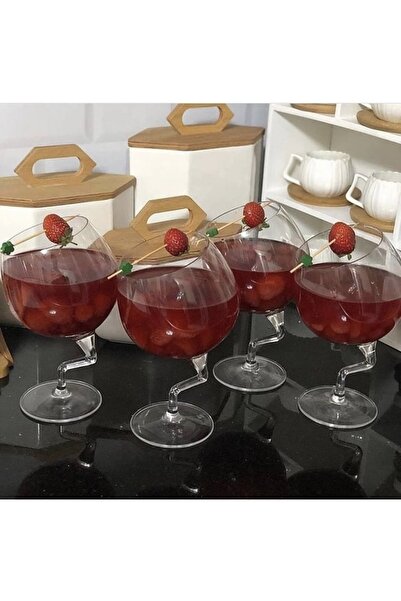 FAYA HOME Paşabahçe Zikzak Ayaklı Şarap Kadehi Magnolya Sunum Bardak 2’li Takım