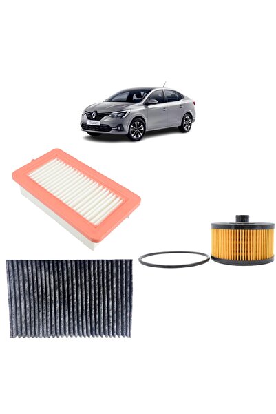MAİS İthal Renault Taliant 1.0 Tce 2021 3lü Karbon Filtre Bakım Seti Sonrası ...