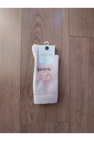 Aytuğ Winter Season Plush Sleeping Socks 4 Pairs Pink-beige-blue-gray Socks- 48008