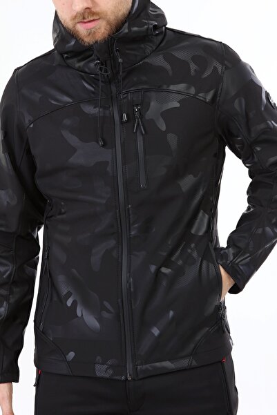 GHASSY CO. Чоловіче водонепроникне та вітрозахисне спортивне пальто з софтшелу з флісом всередині