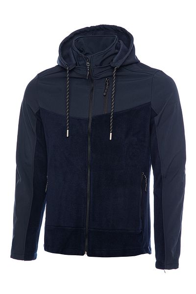 GHASSY CO. Men's Removable Hooded Softshell/fleece Lined Sports Jacket