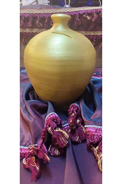 Anatolian Pottery Toprak Kumbara ( Altın Sarısı)