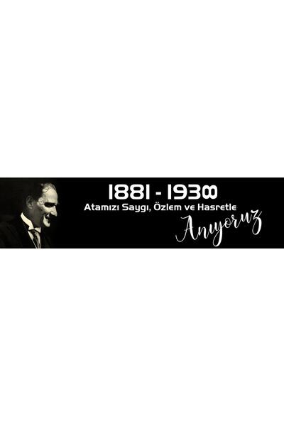 TELLGRAF REKLAM HİZMETLERİ 70x300 Cm Ölçülerinde 10 Kasım Pankartı
